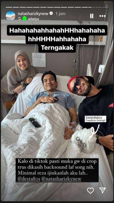 Treated at the Hospital and Visited by Natasha Rizky, Desta: 
