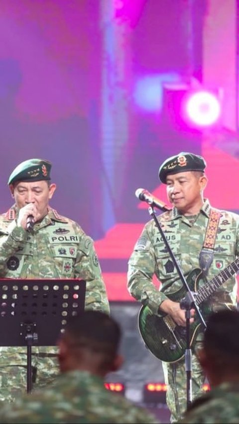 Panglima TNI & Pangkostrad Beraksi Lagi di Panggung, Anak Band Banget Kini Bareng Kapolri