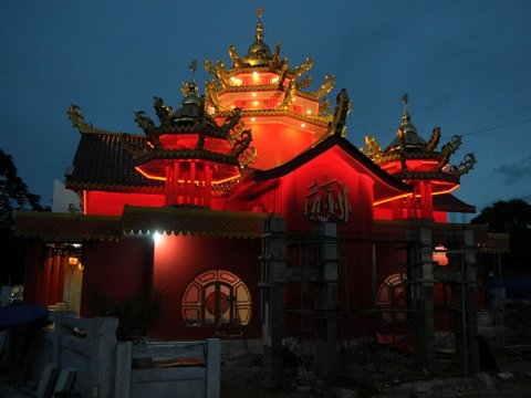 FOTO: Unik dan Megah, Yuk! Intip Pembangunan Masjid Tjia Kang Hoo dalam Arsitektur China di Pekayon