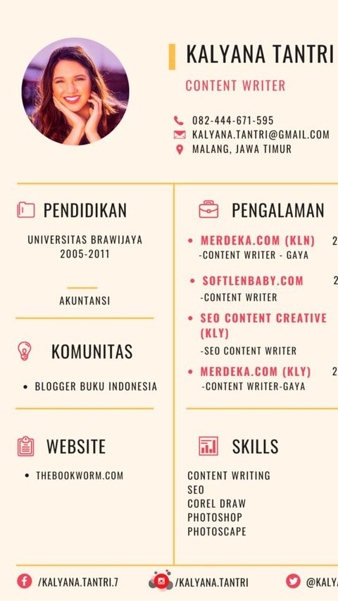 20 Contoh CV Formal, Modern, & Kreatif dalam Bahasa Indonesia serta Inggris