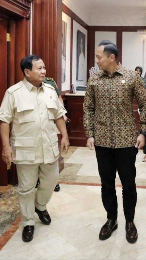 AHY Ungkap Isi Pembicaraan Saat Bertemu Prabowo di Kemenhan
