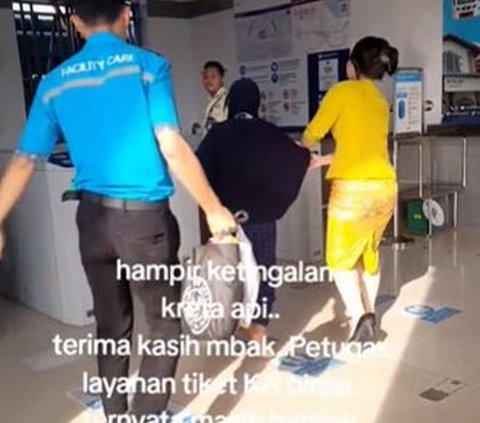 Petugas Tiket KAI Jadi Sorotan atas Sikapnya ke Penumpang Nenek-nenek, Sosoknya Cantik Mempesona & Baik Hati