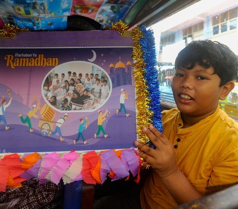 FOTO: Keceriaan Anak-Anak Ikuti Pawai Tarhib Ramadan