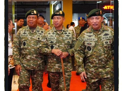 Momen Panglima TNI & Kapolri Bertemu Eks Panglima, Postur Tubuh Sang Jenderal Senior Jadi Sorotan