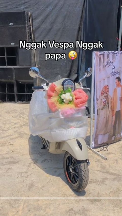 Viral Seserahan Mewah Nikahan di Pati, Vespa Matic Hingga Perabotan, Serasa Pindah Rumah