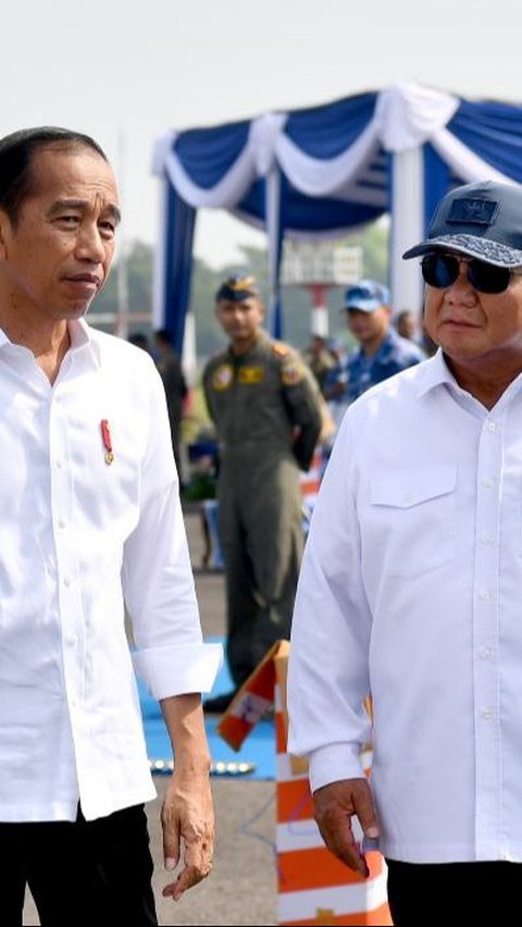 Menhan Prabowo Dampingi Presiden Jokowi Tinjau Pesawat Tempur TNI AU di Lanud Iswahjudi