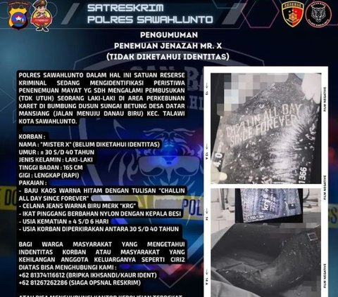 Pembunuhan Mantan Casis TNI AL Iwan Sutrisman, Polisi Selidiki Mayat Mr X yang Ditemukan di Sawahlunto