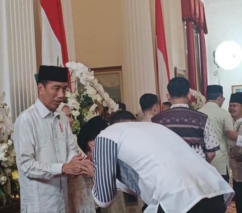 Menhan Prabowo dan Didit Dikawal Mayor Teddy Hadir Open House Jokowi di Istana