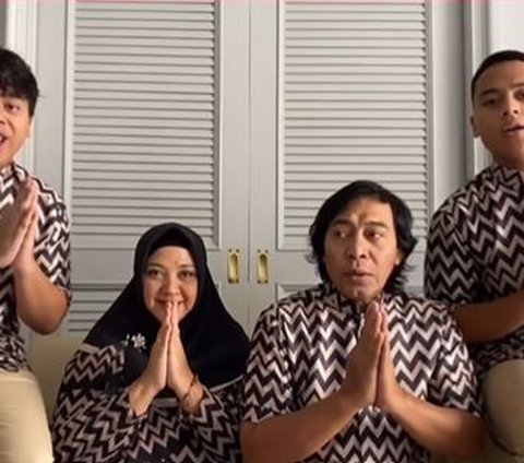 Funny Moment of Eid Greetings in the Style of Komeng's Family: The Wife Strongly Holds Back Laughter