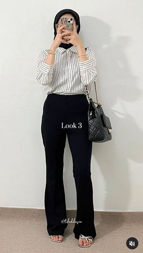 Look 3 - Monochrome Stripe Shirt