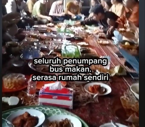 Lebaran Pertama Masih dalam Perjalanan Mudik, Sopir Bus Ini Bawa Seluruh Penumpang ke Rumah Mertua dan Beri Makan Gratis