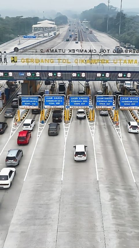 Volume Kendaraan Arus Balik Lebaran Menurun, Contraflow KM 72-47 Tol Jakarta-Cikampek Dihentikan