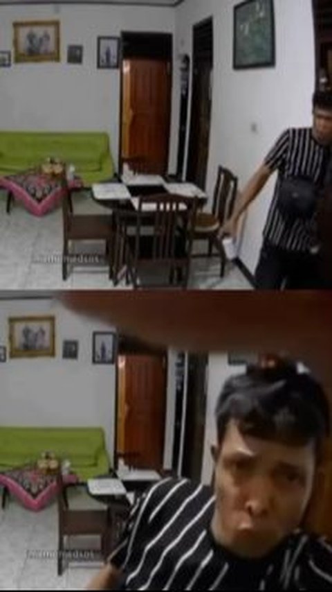 <b>Viral Aksi Maling Masuk ke Rumah Warga yang Diduga Tengah Mudik, Santai Memindahkan CCTV</b><br>