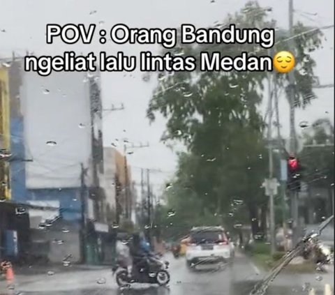 Viral Momen Orang Bandung Kaget Lihat Lalu Lintas di Medan, Pengendara Santai Terobos Lampu Merah
