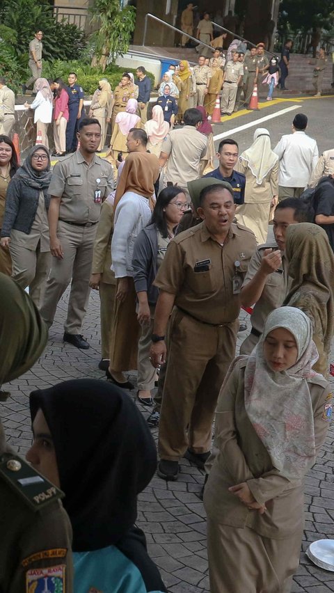 Halalbihalal yang digelar di Pendopo Balai Kota DKI Jakarta itu dimulai sekira pukul 07.30 WIB. Foto: Liputan6.com/Herman Zakharia