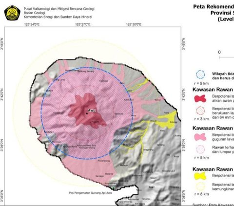 PVMBG Menaikkan Status Gunung Awu di Sulawesi Utara Jadi Siaga