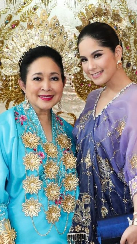 Annisa Pohan ikut merayakan halal bihalal di rumah Titiek Soeharto