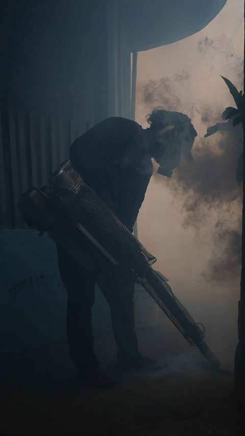 FOTO: Tekan Penyebaran DBD, Petugas Gencarkan Fogging untuk Basmi Nyamuk Aedes Aegypti