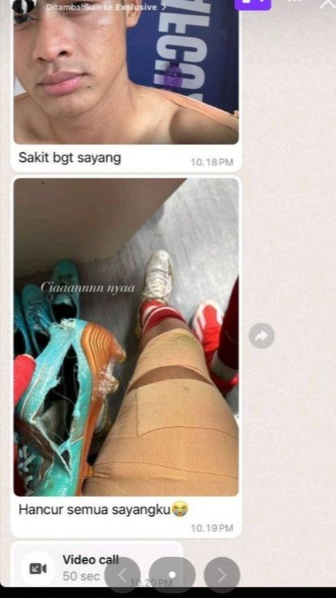 After Experiencing an Injury on the Field, Pratama Arhan Sends a Caring Message to Azizah Salsha