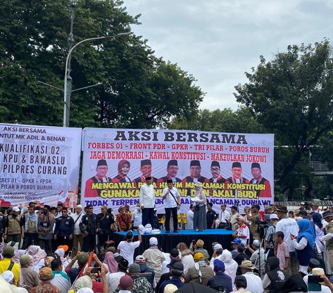 Massa Pendukung AMIN Demo, Minta MK Putus Perkara Pilpres dengan Adil