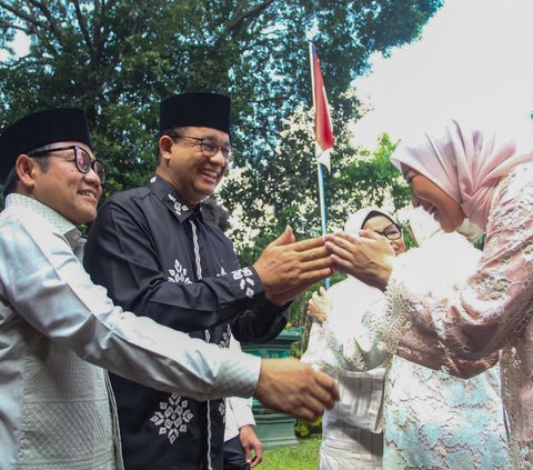 FOTO: Momen Hangat Anies Baswedan Sekeluarga Halalbihalal ke Kediaman Cak Imin