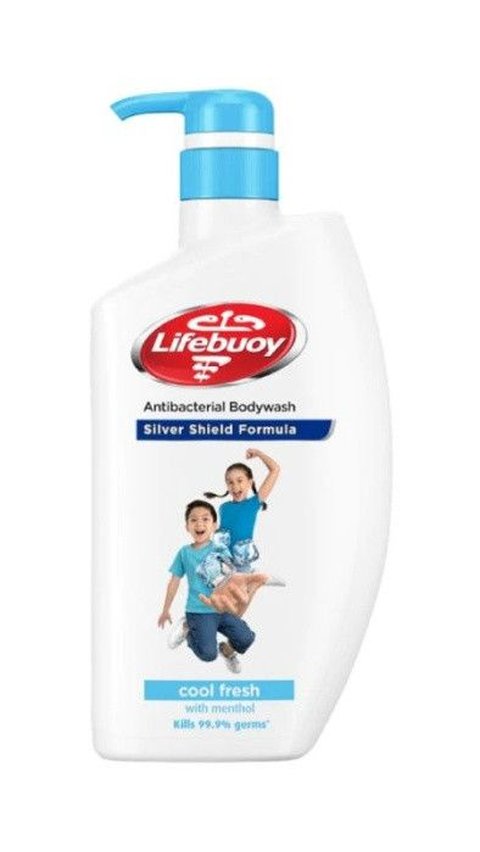 1. Lifebuoy Anti Bacterial Body Wash Cool Fresh<br>