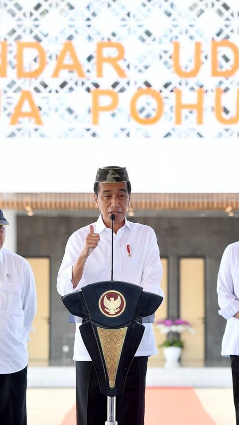 Jokowi Complains Presidential Aircraft Cannot Land at the Inaugurated Panua Powuhato Airport