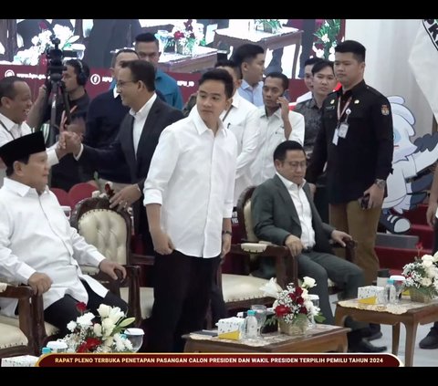 Anies dan Prabowo Tidak Terlihat Bersalaman di Rapat Penetapan Pemenang Pilpres 2024