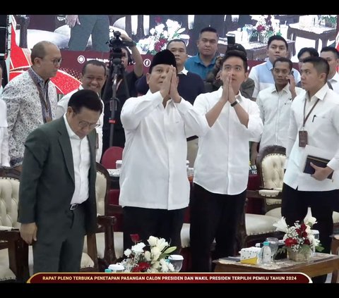 Anies dan Prabowo Tidak Terlihat Bersalaman di Rapat Penetapan Pemenang Pilpres 2024