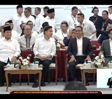 Anies dan Prabowo Tidak Terlihat Bersalaman di Rapat Penetapan Pemenang Pilpres 2024