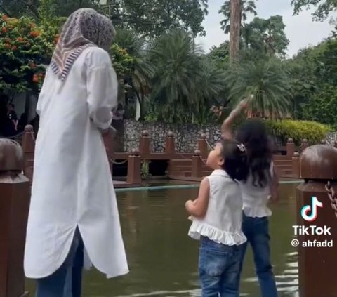 Momen Ibu Tetap Tenang dan Sigap saat Anaknya Tak Sengaja Jatuh ke Kolam Ikan Ini Viral, Tuai Pujian