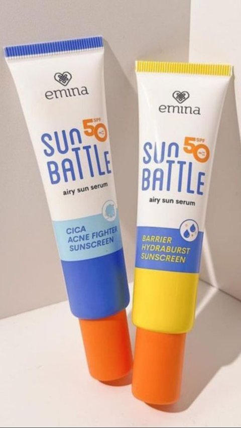 7. Emina Sun Battle Cica Acne Fighter Sunscreen<br>