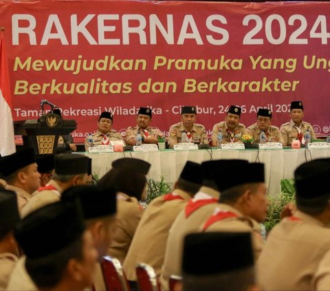 FOTO: Kwarnas Keluarkan Pernyataan Sikap dalam Rakernas 2024 Terkait Pencabutan Pramuka sebagai Ekstrakurikuler Wajib di Sekolah