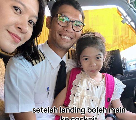 Wanita Ini Ajak Ibu dan Anaknya ke Pesawat yang Dipiloti Suaminya, Bikin Haru Warganet