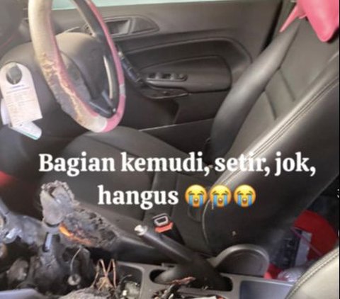 Syok, Wanita ini Terkejut Lihat Bagian Dalam Mobilnya Tiba-Tiba Hangus Penuh Asap Penyebabnya Jadi Pertanyaan 'Ada-Ada Saja Hidup'