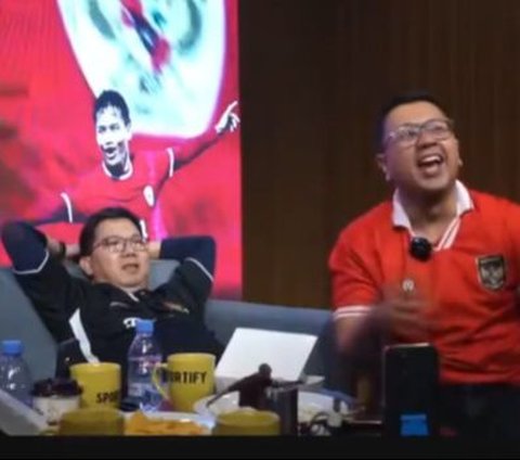 Bung Towel's Expression When the Indonesian National Team Defeats South Korea Makes Netizens Angry