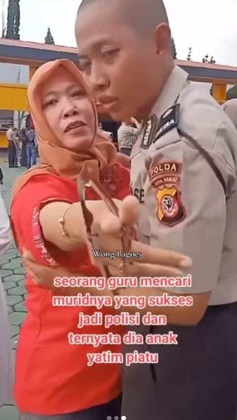 Tears Flood, This is the Touching Moment When the Teacher Meets the Orphan Student Who Successfully Becomes a Police Officer
