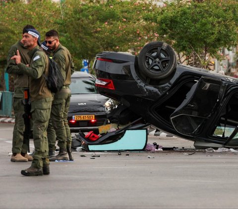 FOTO: Penampakan Mobil Menteri Keamanan Israel, Itamar Ben-Gvir yang Terguling Usai Melanggar Lampu Merah