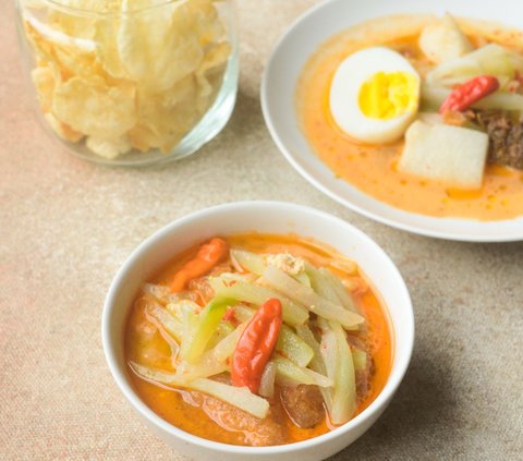 Recipe for Padang Rice Cake Vegetable with Siam Pumpkin, A Warm Dish for the Holiday