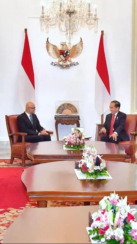 CEO Microsoft Satya Nadella Temui Jokowi di Istana, Bawa Investasi Jumbo Buat RI?<br>