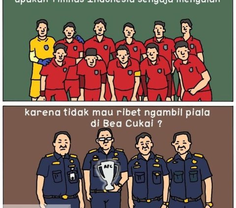 Viral Meme Timnas Sengaja Kalah di AFC 2024 karena Takut Berhadapan Bea Cukai, Cerita Piala Disita Ternyata Pernah Terjadi