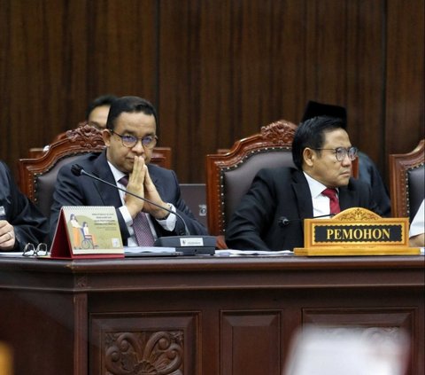 Tim Anies-Muhaimin saat mengikuti Sidang PHPU di MK, Jakarta, Rabu (27/3/2024).