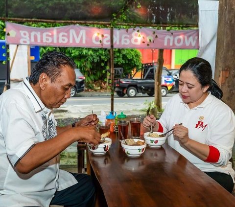 Puan Maharani dan Bambang Pacul Makan Bakso Bareng