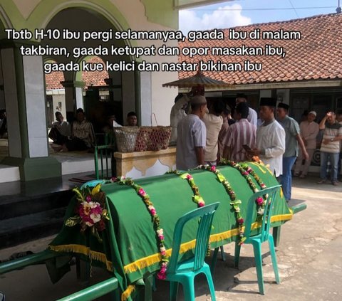 H-10 Lebaran Ibunda Meninggal Dunia, Kisah Pilu Wanita Ini Viral