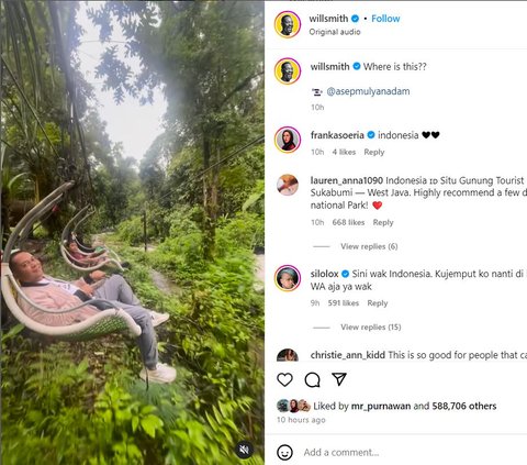 Will Smith Repost Video Natural Tourism in Sukabumi, Interested in Coming?