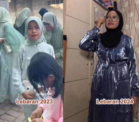 Ngakak! Shimmer Clothes Trend for Eid, Making the Eyes of the Villagers Shine and Being Called Similar to a Raincoat