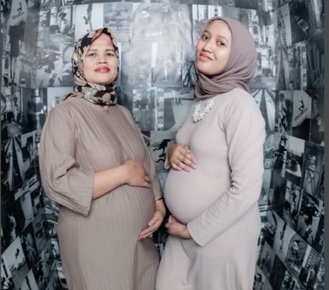 Hamil Bareng, Wanita Ini Bagikan Momen Maternity Shoot Bersama Ibunda