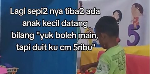 Aksi Perempuan Izinkan Seorang Anak Main di Playgroundnya Ini Curi Perhatian, Ikhlas Dibayar Rp5 Ribu