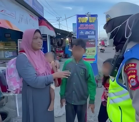 Viral Female Police Officer Helps Mother and Four Children 'Going Home' from Palembang to Surabaya after Being Expelled by Mother-in-Law, Claiming to Run Out of Money in Merak