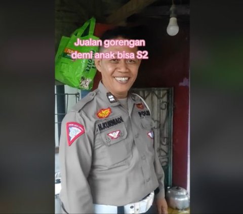 Demi Anak Bisa S2, Aiptu Kurniadi Rela Jualan Gorengan dan Pecel Usai Pulang Dinas